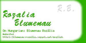 rozalia blumenau business card